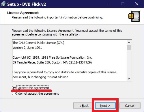 DVD Flick 同意
